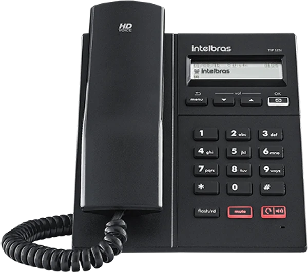 Telefone IP Intelbras TIP 125i, suportado pela 3CX